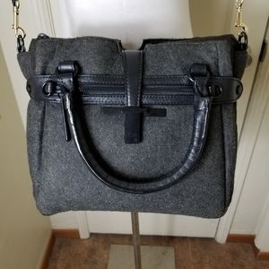 ELLIOTT LUCCA black wool purse bag satchel